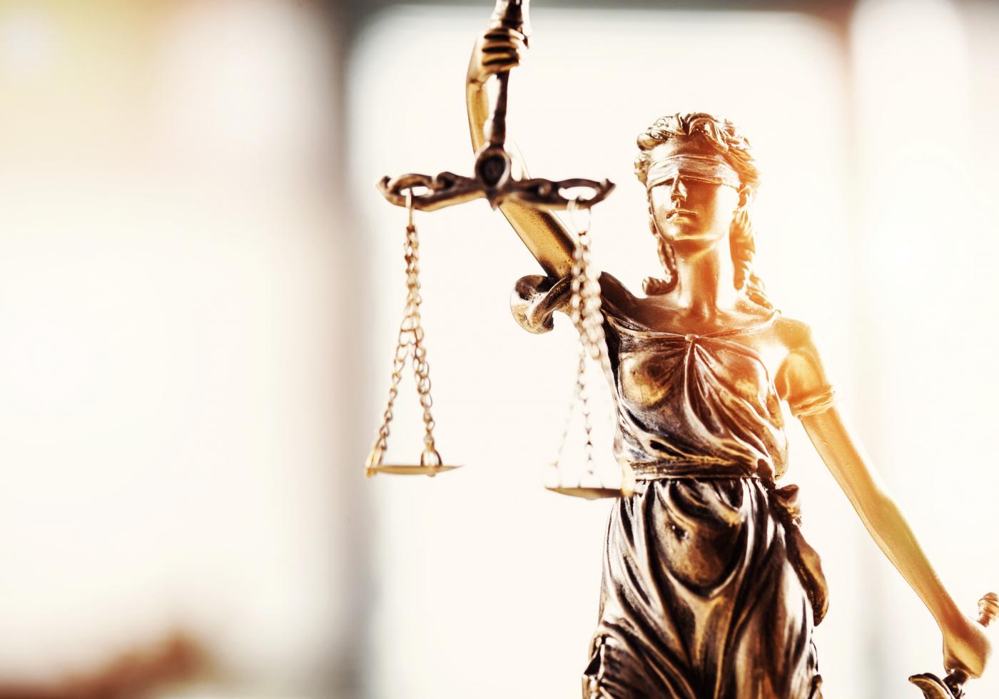 Values and ethics: Lady Justice with scales