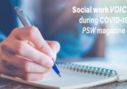 Social worker writing in diary