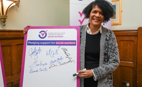 MP supports social worker working conditions campaign