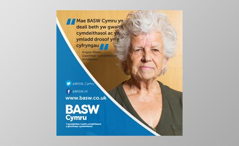 BASW Cymru promotional poster (Welsh language)
